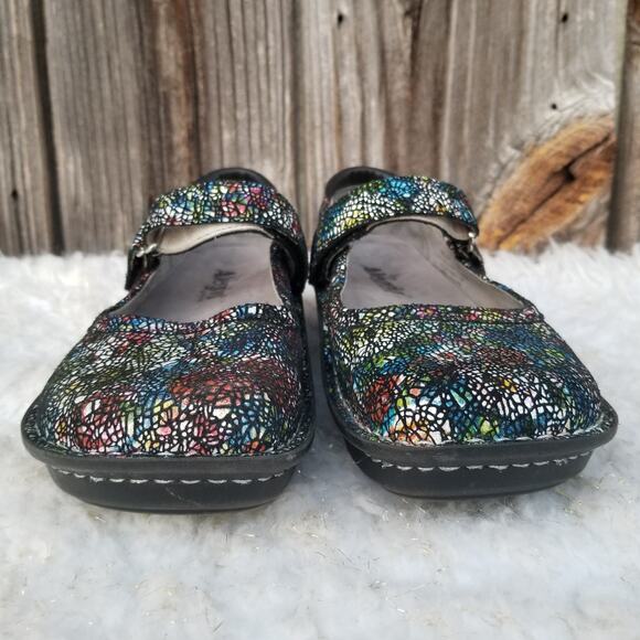 Rainbow Mosaic Mary Janes Alegria Size EU 37 US 7-7.5 Belle Cathedral Bel 391 - Picture 2 of 13
